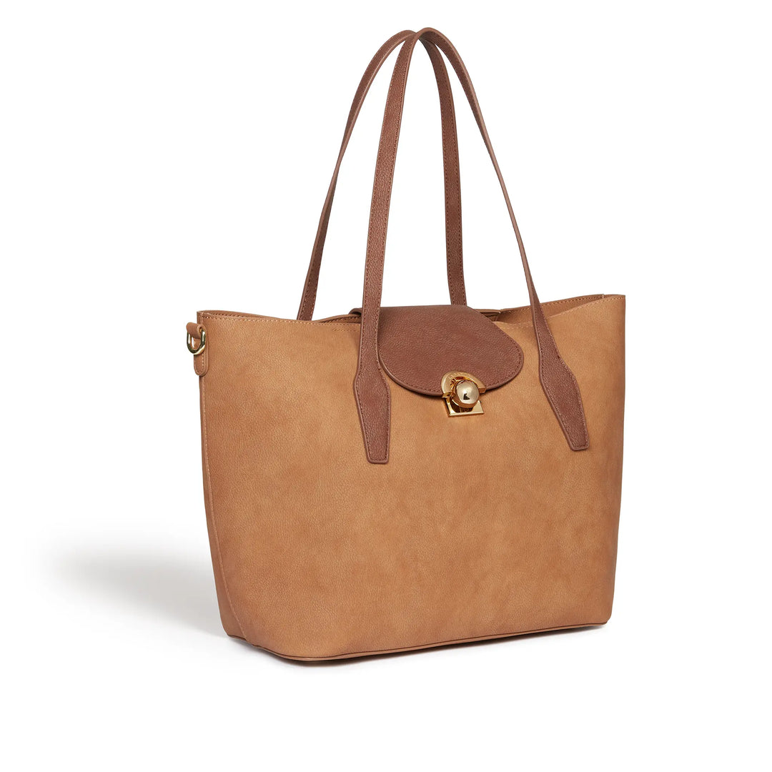 Maple Brown Vegan Non Leather Tote Bag Jade Azolla