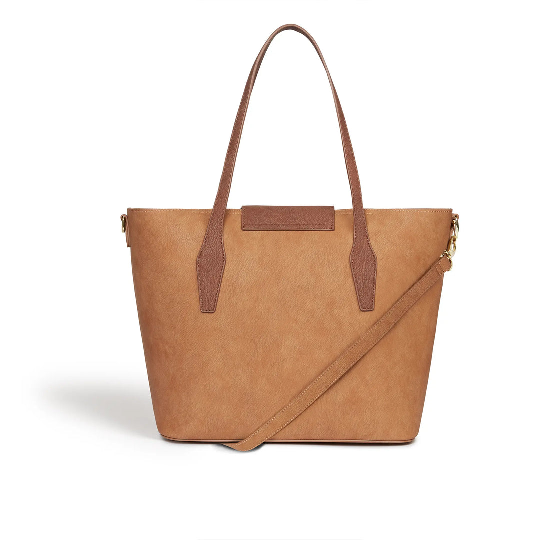 Maple Brown Vegan Non Leather Tote Bag Jade Azolla