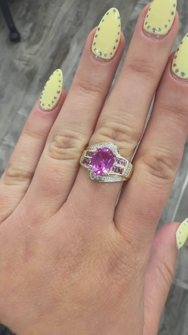 OOAK tourmaline & gold ring